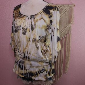 One World | Printed Tie Dye Blouse Medium